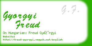 gyorgyi freud business card